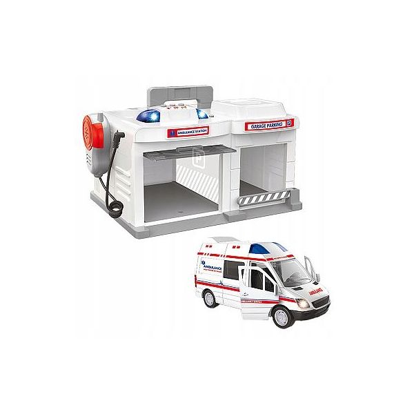 Kufrik garáž Ambulance 1:32 ****