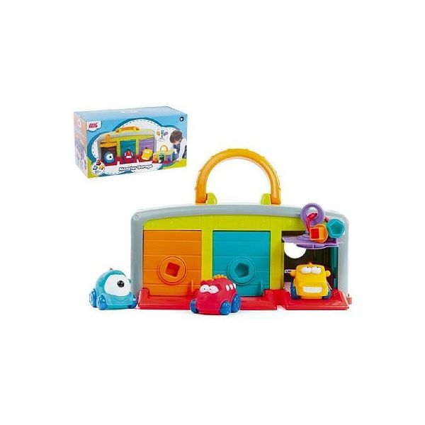 Garáž s autíčky 3ks + doplňky plast 30x14x13cm  *****