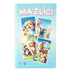 Karty Černý Petr/Pexeso/Dueto mazlíci 31ks krabičce