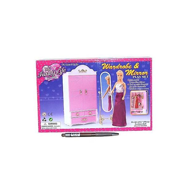 Glorie - šatní skříň a zrcadlo