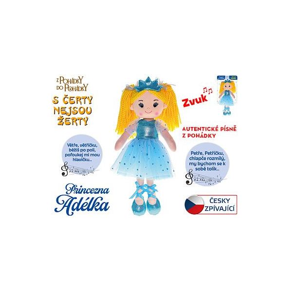 Panenka Princezna Adélka 35cm měkké tělo na baterie česky zpívá