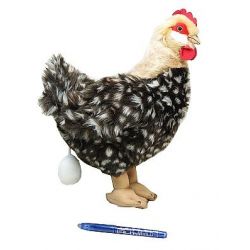 Plyšová slepice tmavá s vejcem 33 cm ******