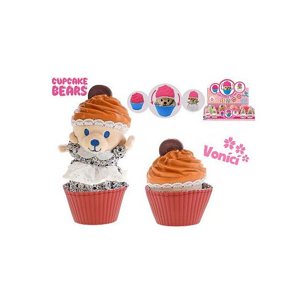 Cupcake medvídek plyšový 10cm vonící v blistru 12druhů ****