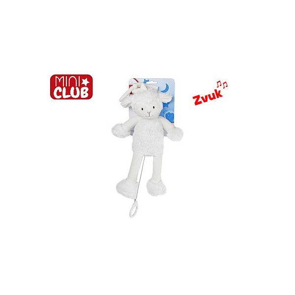 Mini Club ovečka plyšová 27cm s hracím strojkem na natažení 0m+