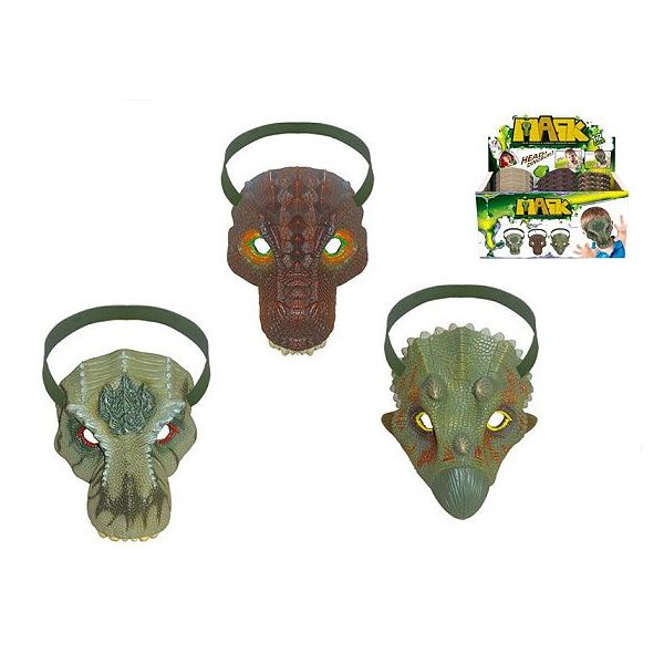 Maska dinosaurus 19cm 3druhy