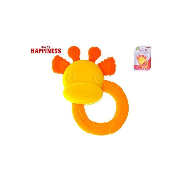 Chrastítko/kousátko žirafa 12cm 3m+ na kartě