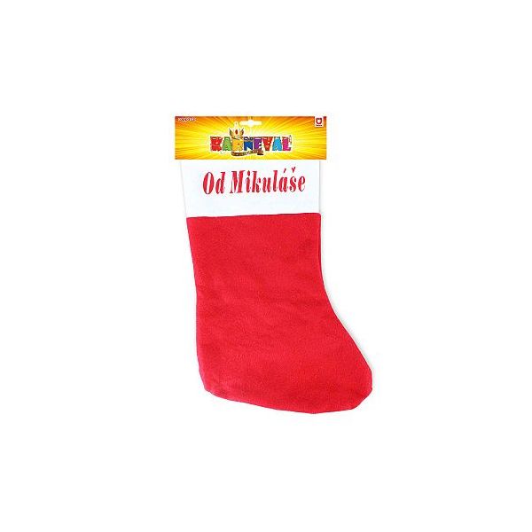 Punčocha vánoční s nápisem Od Mikuláše