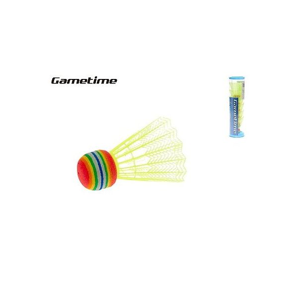 Gametime košíčky na badminton žluté 6ks v tubě