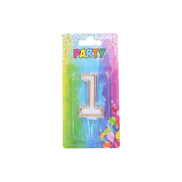 Párty svíčka 1 - zlatá