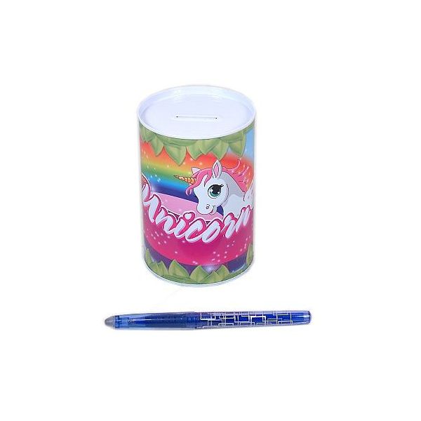 Pokladnička jednorožec 8x12cm kov