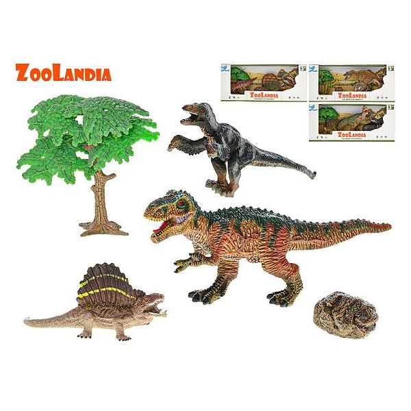 Zoolandia dinosaurus 3druhy 5ks v krabičce