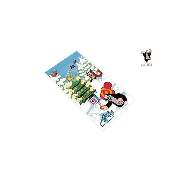 Sáček Krteček Vánoce 21x40 cm