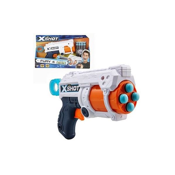 ZURU X-SHOT EXCEL Fury 4 s otočnou hlavní a 16 náboji