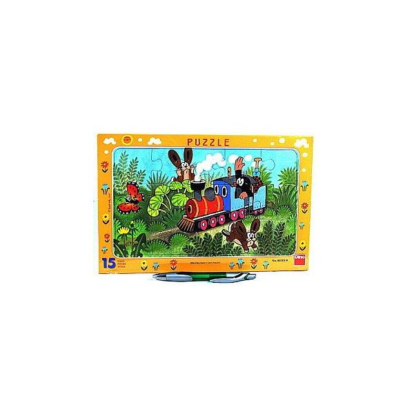 puzzle15 dino Krtek a lokomotiva   ****