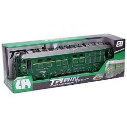 Vlak na setrvačník s efekty a projekcí zelený 33 cm