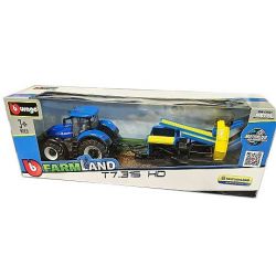 Bburago 10cm Farm tractor New Holland T7.315 s kultivátorem