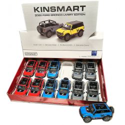 Kinsmart Ford Bronco 2022 13cm kov na zpětný chod 3barvy