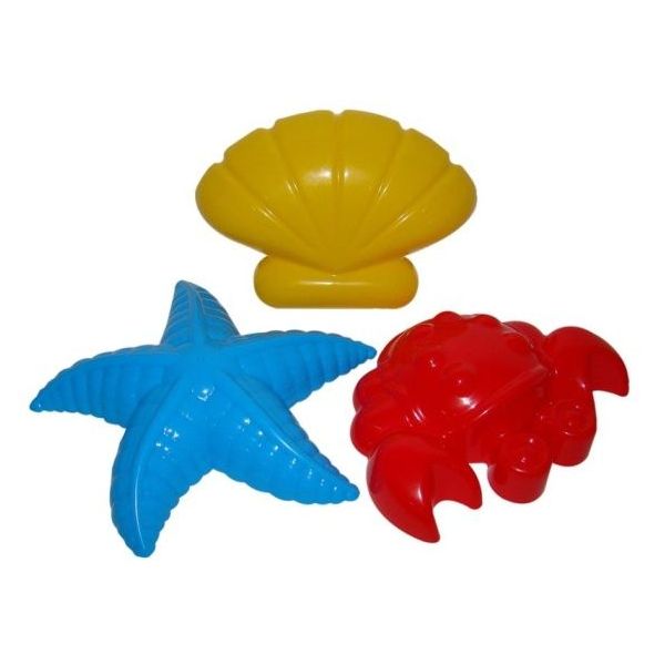 Formičky: krab č.2 + hvězdice č.2 + škeble č.2   / +1  ****